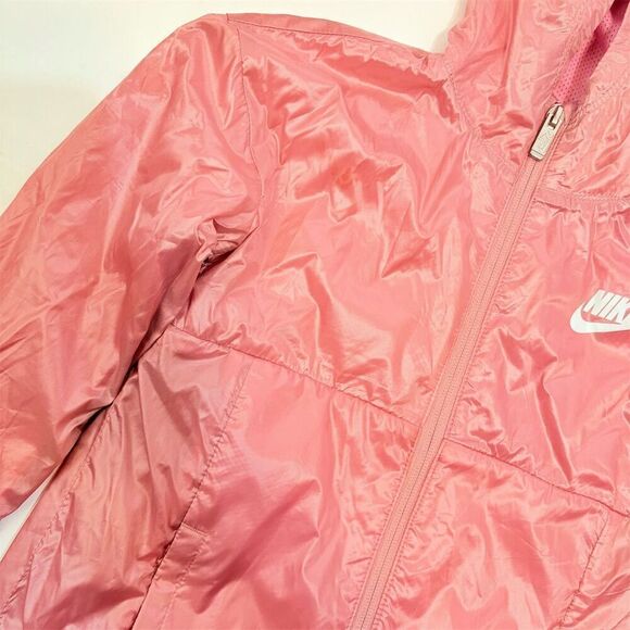 Nike Kids Pink Hooded Jacket Size 4-5 Full Zip with‎ Hood - Picture 3 of 7